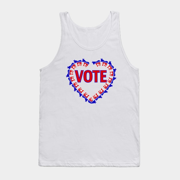 vote democrat donkey Tank Top by gossiprag